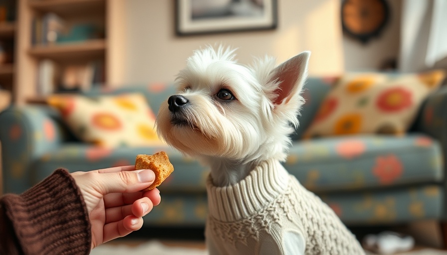 Guide to traveling with pets - small dog treats in a cozy room.