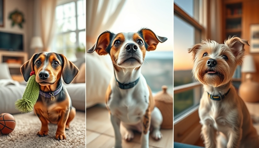 Playful dogs in pet funniest videos collage.