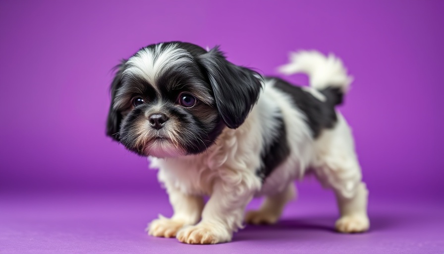 Adorable Shih Tzu on grooming table, how to take care of a dog.