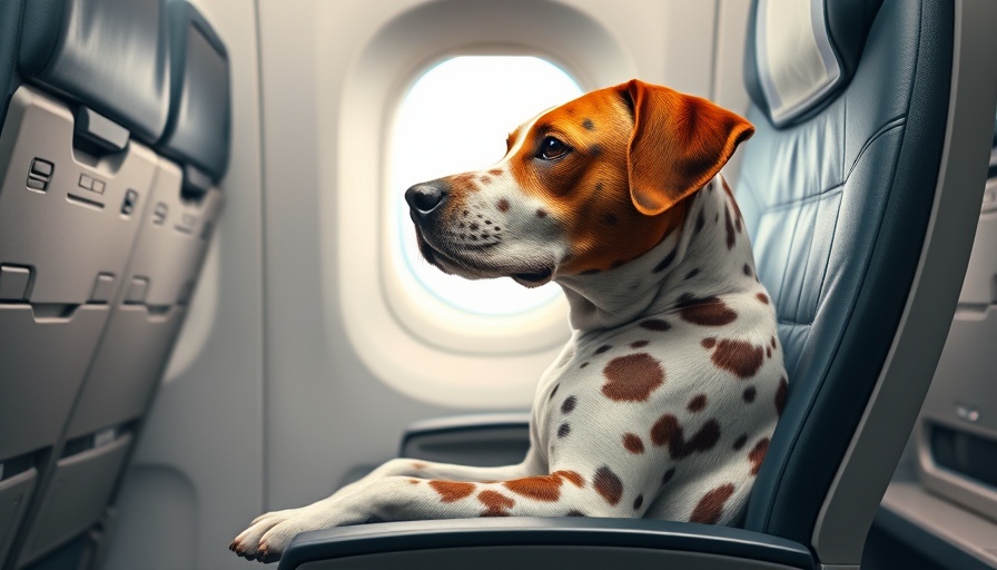 Dog enjoying a serene airplane ride.