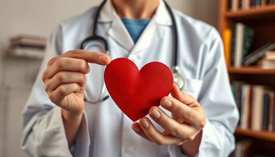 Veterinarian discusses heartworm prevention holding heart-shaped cutout.
