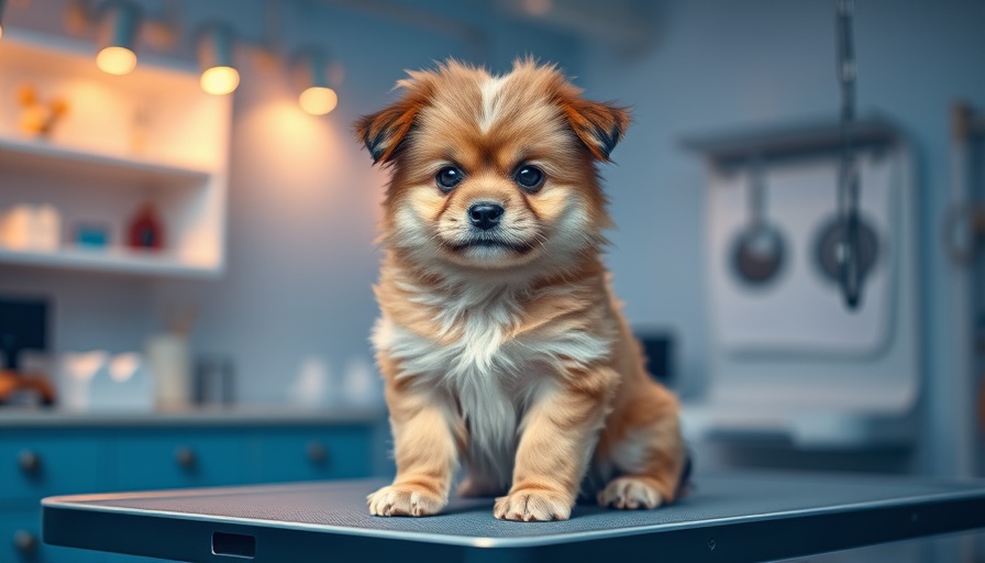 Adorable small dog on table indoors, related to how to take care of a dog.