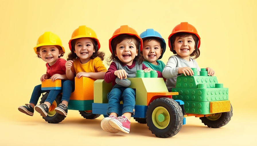 Kids enjoying playtime with Vlad and Niki construction kit.