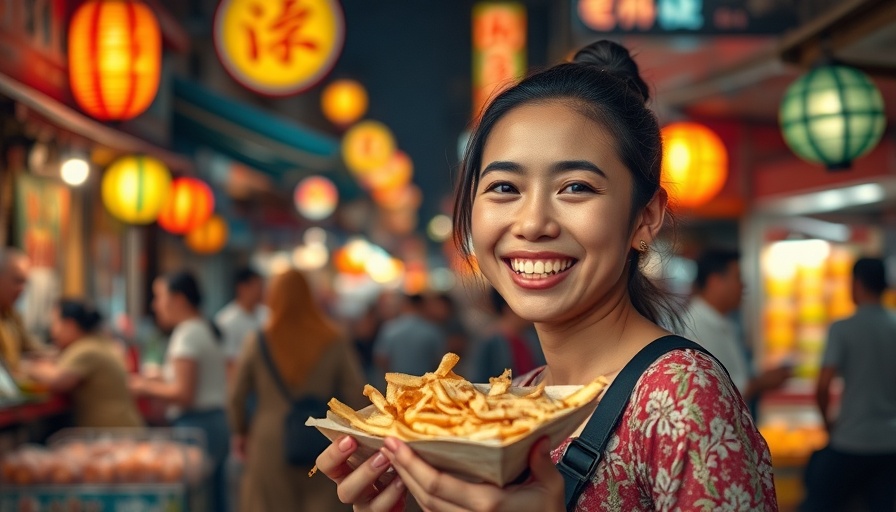 Taiwan night markets food adventure with woman enjoying street food