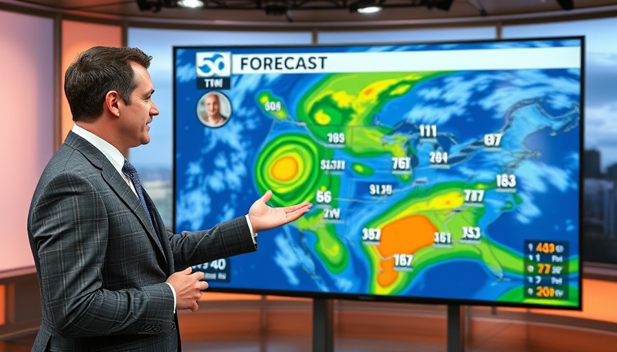 Miami Valley weather forecast presenter sharing storm patterns.