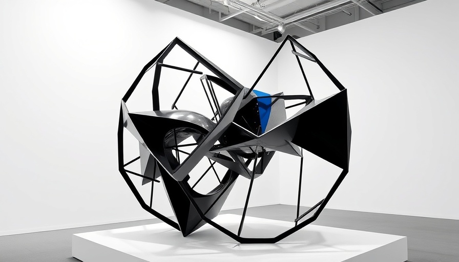 Abstract sculpture at Dayton Ohio events, modern design.