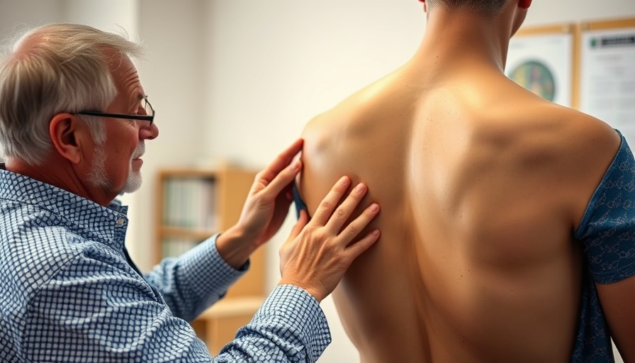 Instructor teaches throat health using acupressure points.