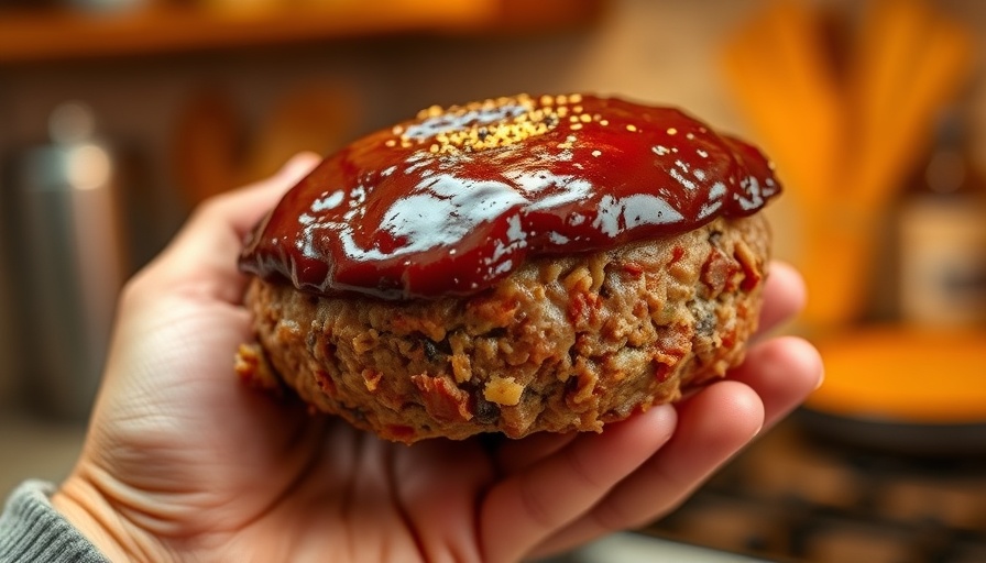 Moist and delicious meatloaf with glossy glaze in a kitchen setting.