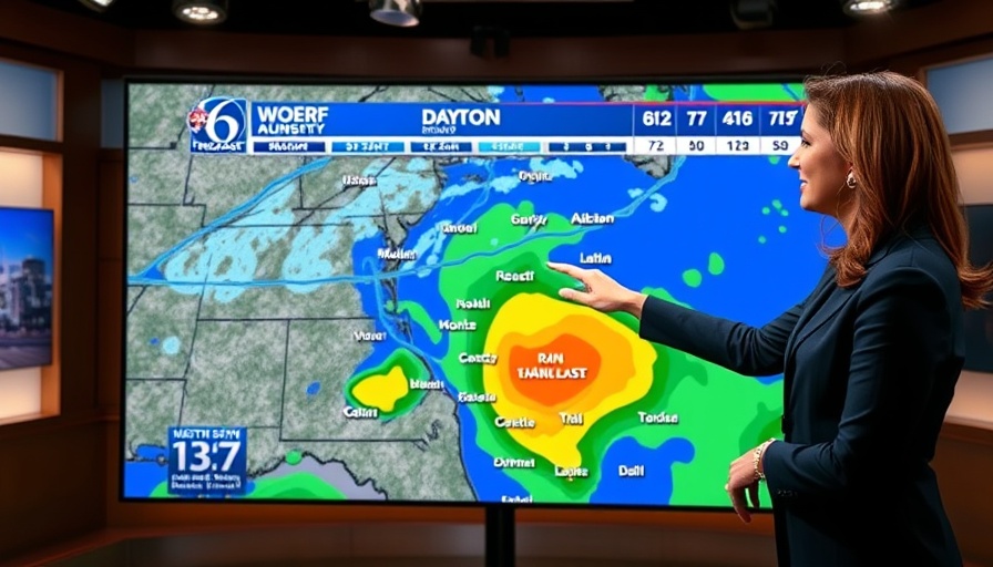 Meteorologist presents Dayton Ohio news weather forecast
