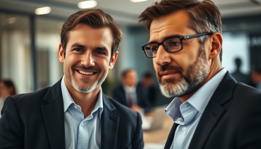 Businessmen discussing PFFA dividend growth strategy, cinematic photo.