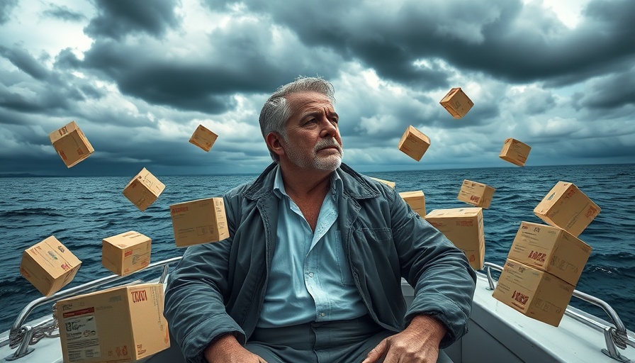 BDC Investment Strategies represented by a man on a boat with investment boxes.