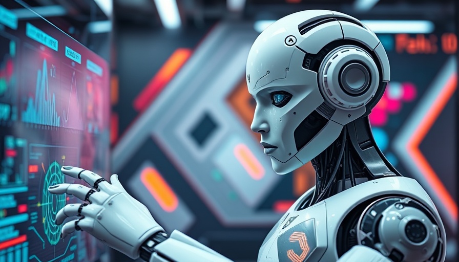 Google Gemini AI Robotics robot interacting with a control panel in a tech lab.