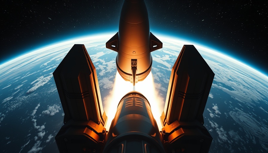 Starship Flight 9 view of Earth and rocket thrusters from space.