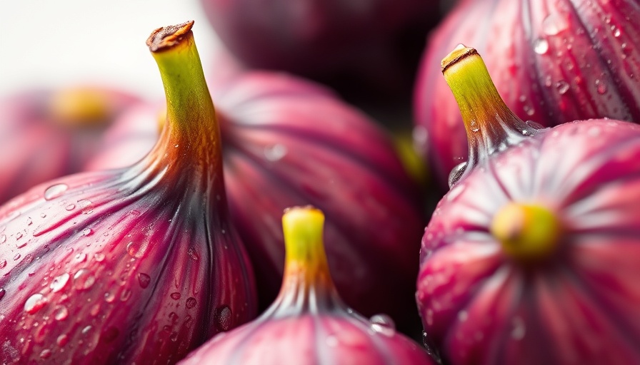 Close-up of fresh figs showcasing vibrant colors as healthy food.