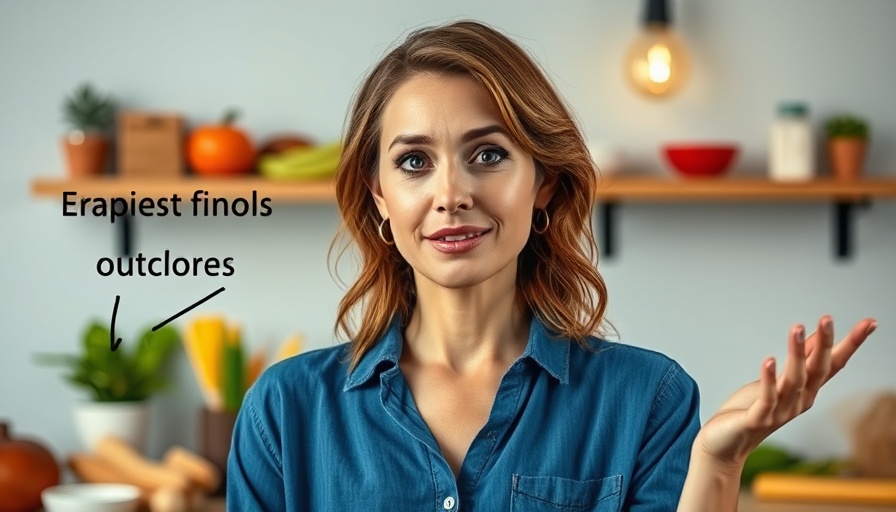 Confident woman discusses diet's impact on mood, high functioning depression context.