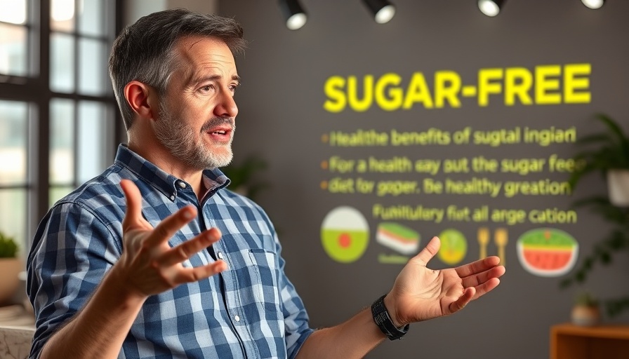 Expert discussing healthy food benefits in sugar-free diet video.