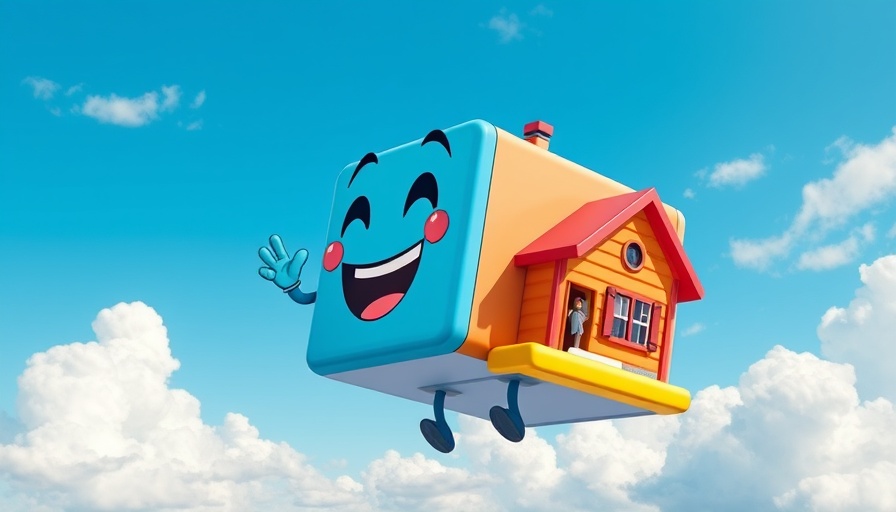 Hilarious pets in a colorful cartoon scene with a floating cube character.