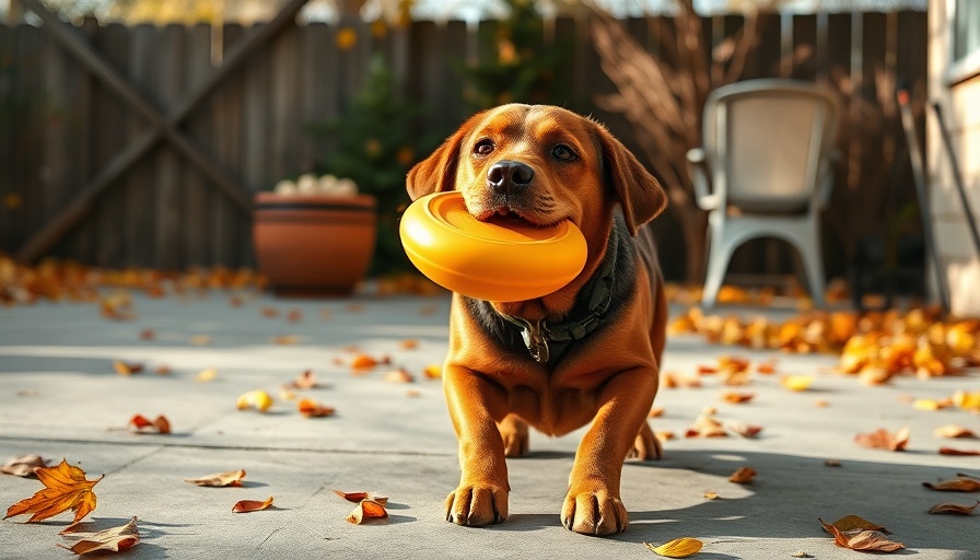 Funny pet stories: Labrador retriever stuck on chair with frisbee.