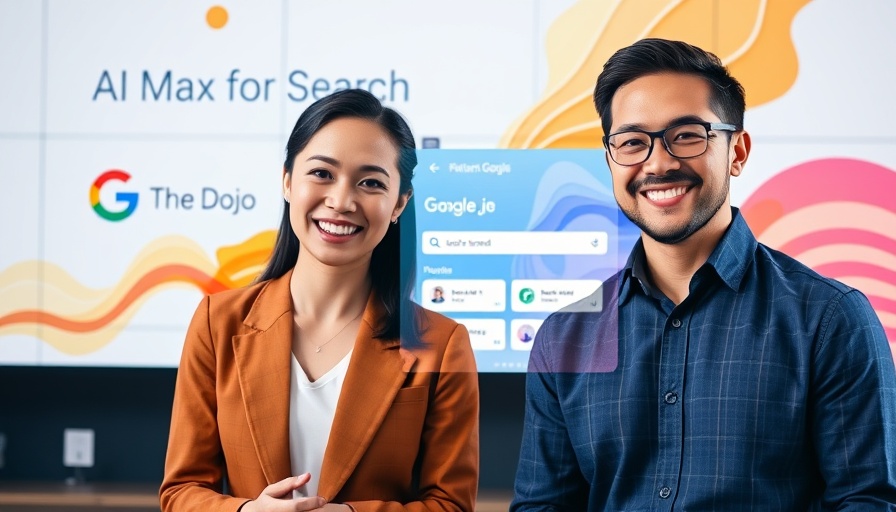 AI Max for Search digital presentation with Google branding.