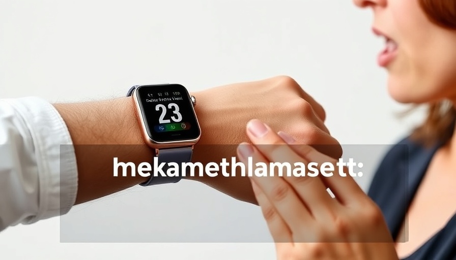 Smartwatch detailing steps, woman discussing inflammation