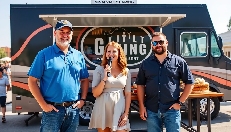 Trucks on the Track Miami Valley Gaming event with food truck and group.