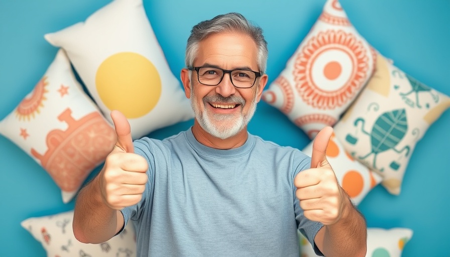 Best pillows for senior citizens displayed by smiling man, 2025.