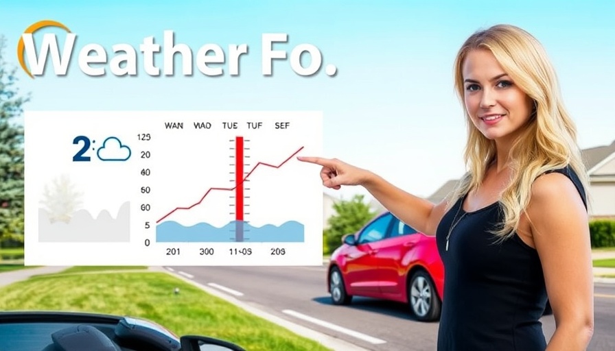 Miami Valley weather forecast showing temperature rise inside parked car.