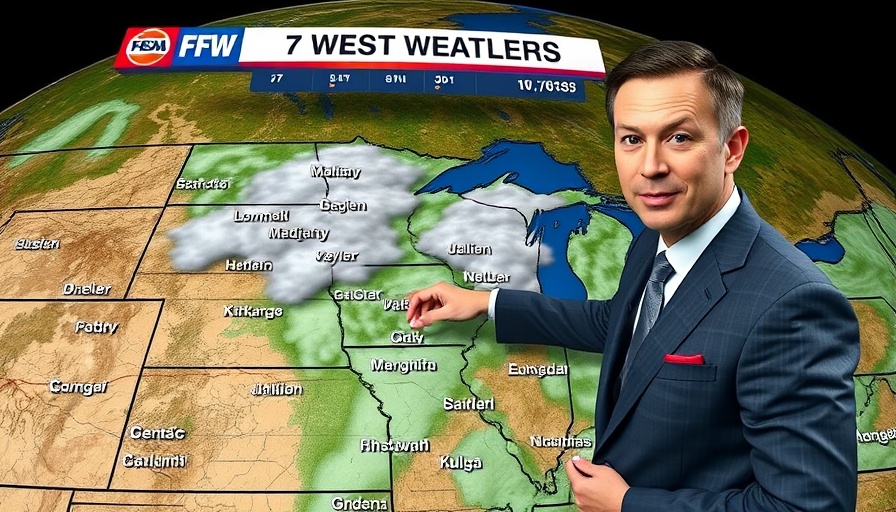 Dayton forecast on July 4th with weather presenter and map.