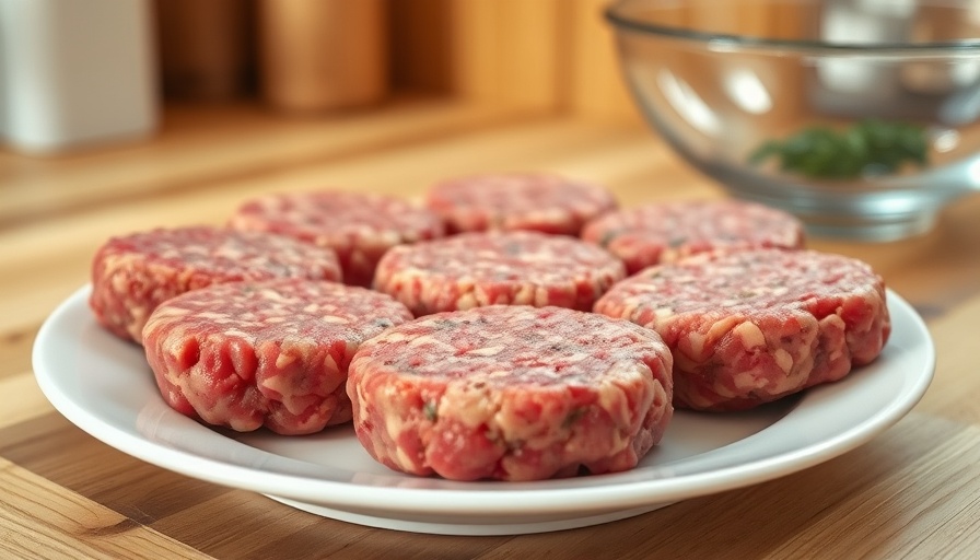 Preparing best Salisbury steak with raw meat patties in kitchen.