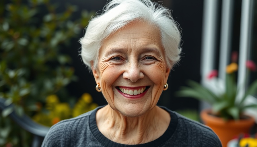 Senior Living: Smiling older woman with vibrant expression.