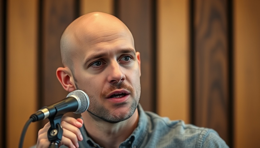 Man speaking into a microphone, achieving first 1,000 followers on X.