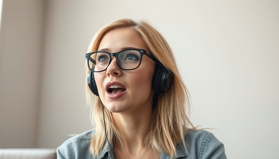 Blonde woman with glasses discussing decluttering your life.