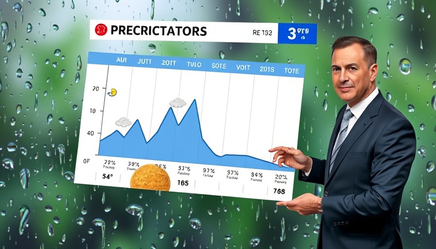 Miami Valley weather forecast presenter with precipitation chart.