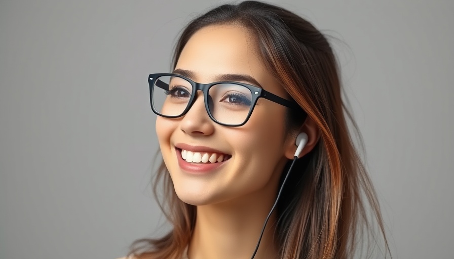 Portrait of young woman with glasses discussing DEI initiative impacts.