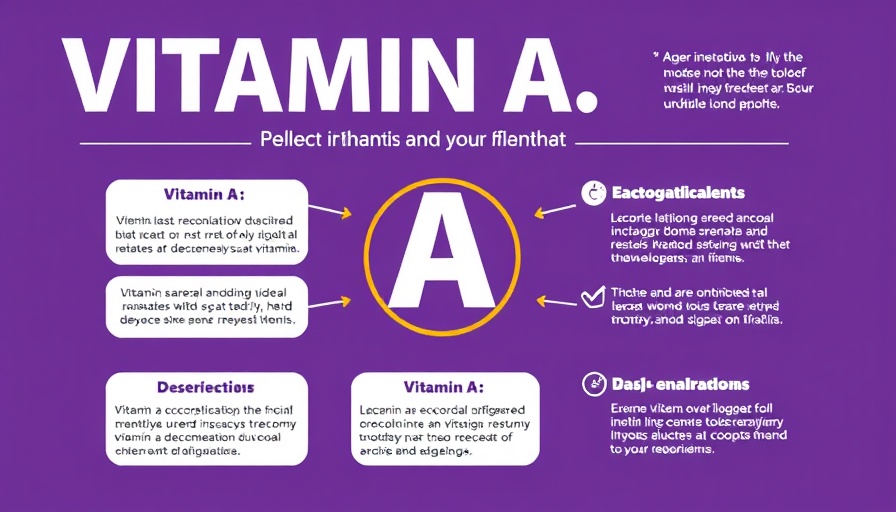 Vitamin A infographic highlighting benefits and deficiencies for how to remember vitamins.