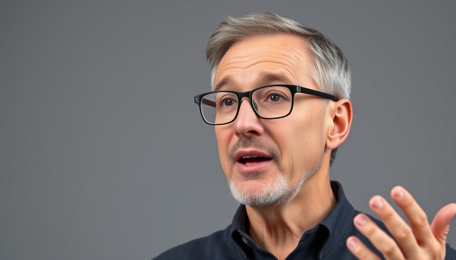 Middle-aged man speaking passionately about health.