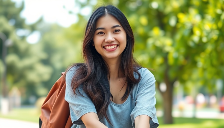 Young woman outdoors, highlighting misconceptions about genetic counseling, lush greenery background.