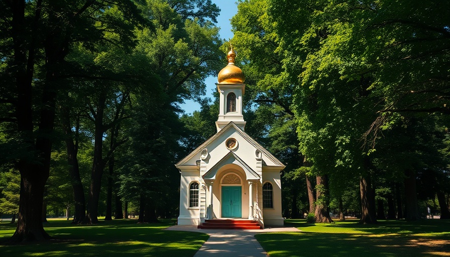 Charming small church in lush park, not-so-typical things to do in Moldova