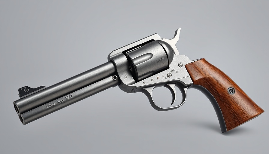 H&R Ultra Sportsman No. 777 revolver with wooden grip.