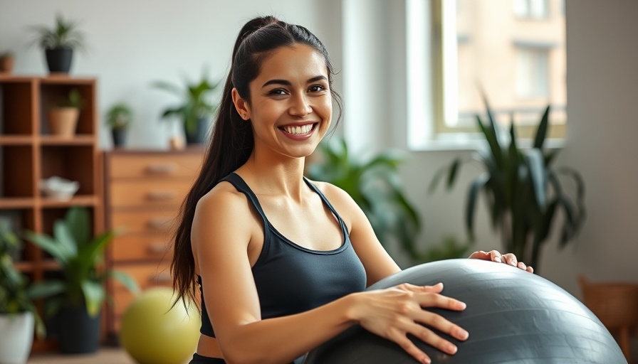 Lower body exercises with stability ball in home gym setting.