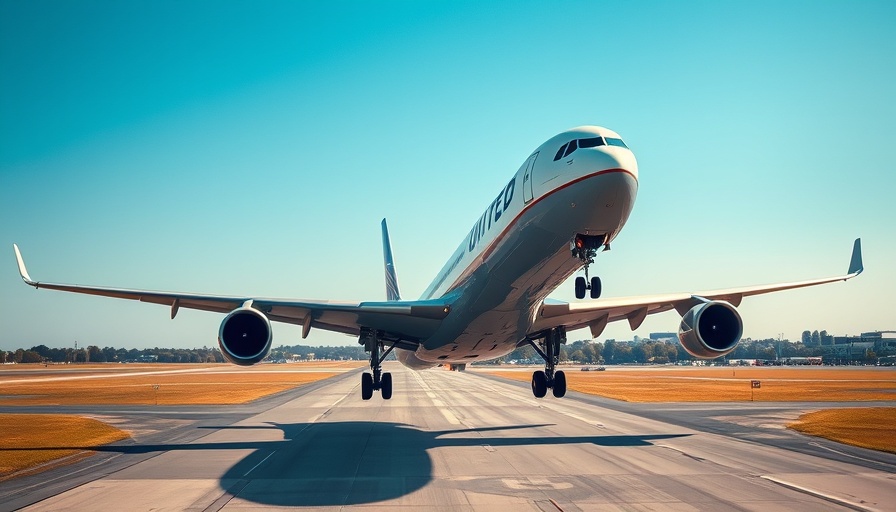 Airplane takeoff showcasing airport upgrades and premium seats in air travel.