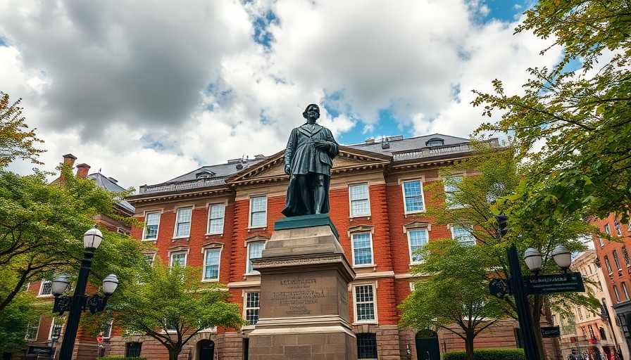 Freedom Trail Tours and Tickets statue in Boston's classic setting.