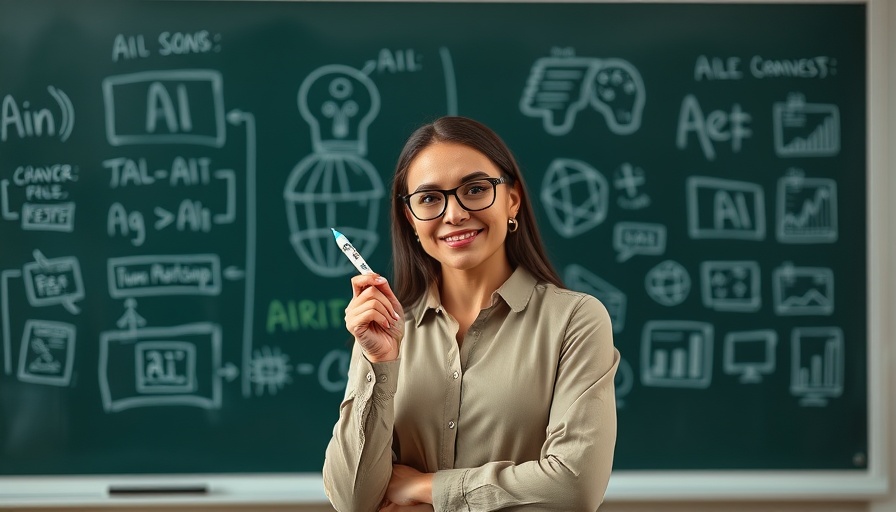 Confident woman presenting AI concepts with Model Context Protocol notes.