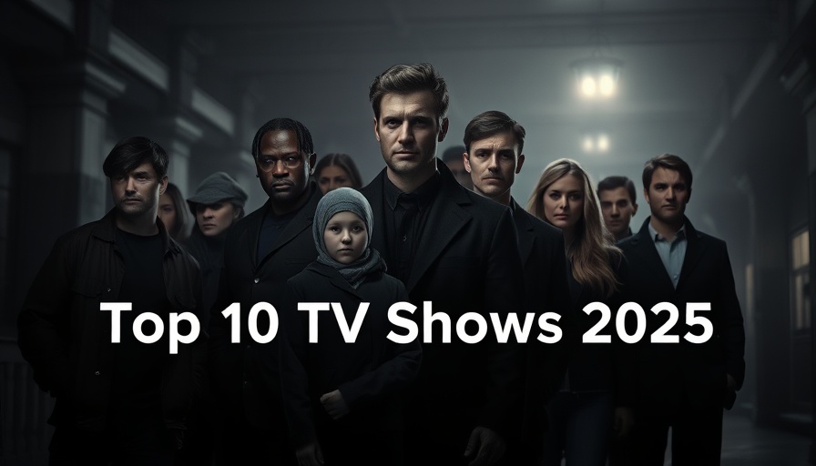 Top 10 TV Shows 2025 cinematic image with dramatic figures.