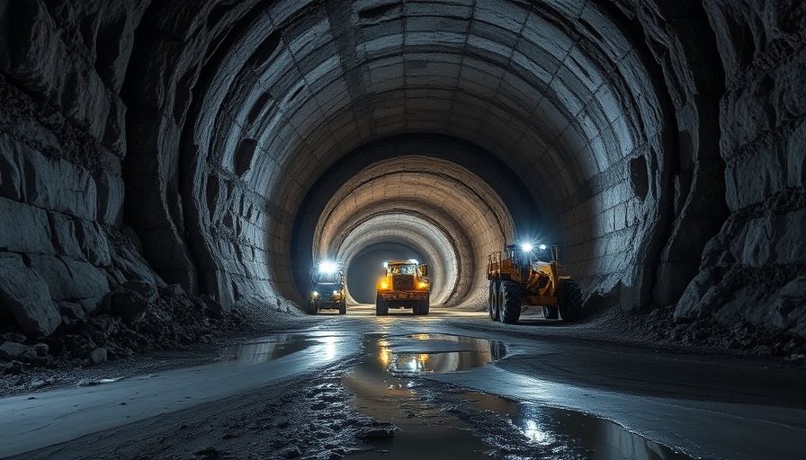 Heavy-duty vehicles in the world's deepest marathon tunnel.