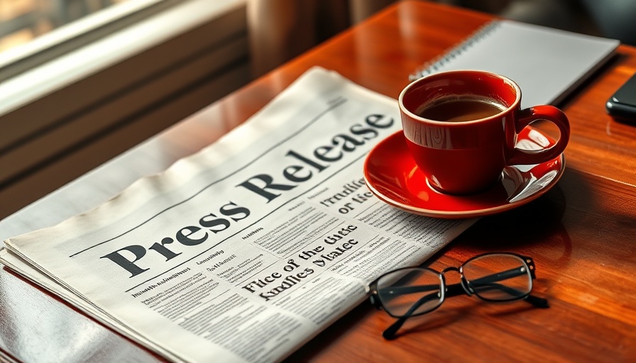 Press release newspaper with coffee and glasses on desk, highlighting sustainability investing opportunities for GenX and millennials.