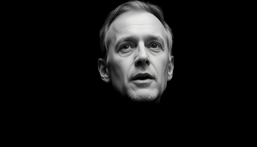 ADHD and Mental Health: Monochrome portrait of man with text.