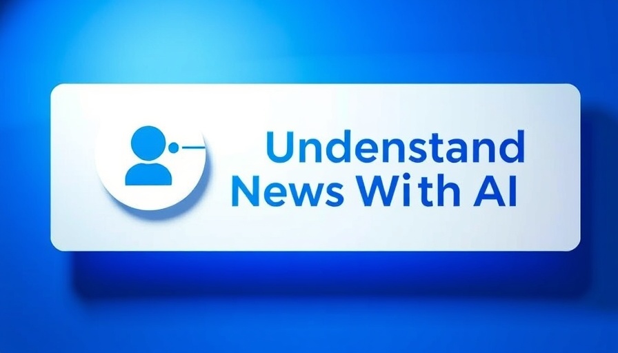 AI advertisement banner about understanding news with AI technology.