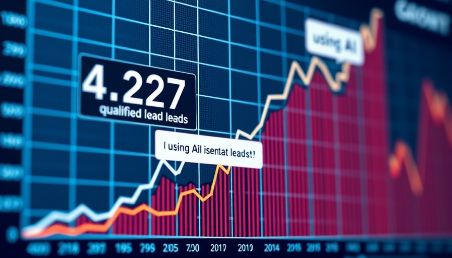 Graph showing 4,127 qualified leads using AI-optimized digital marketing strategies.