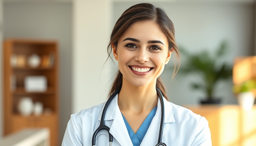 Doctor promoting breakfast protein benefits for women over 60.